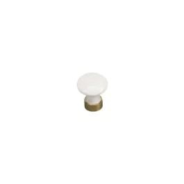 BOUTON PORCELAINE UNI   BLANC D.30 BAGUE OR - V5260 11 100 - FOSUN