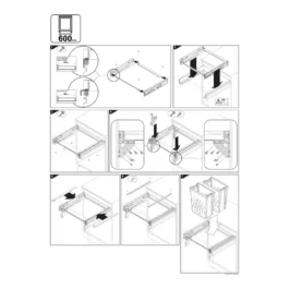 PANIER A LINGE 40L BLANC MBLE 600MM P/T.ARCITECH - 6LAB1560B60 - GOLLINUCCI