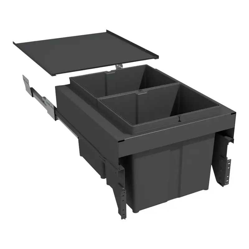 POUBELLE COULISSANTE SUSPENDUE 34L 2 SEAUX - 6580EVN445B - GOLLINUCCI 1 POUBELLE COULISSANTE SUSPENDUE 34L 2 SEAUX - 6580EVN445B - GOLLINUCCI