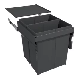 POUBELLE COULISSANTE SUSPENDUE 80L 2 SEAUX - 6580EVN450C - GOLLINUCCI