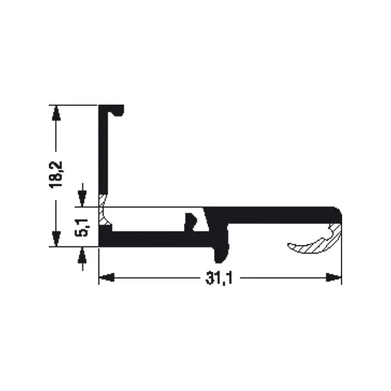 PROFIL DE BATTEMENT - 16255771005 - REHAU 2 PROFIL DE BATTEMENT - 16255771005 - REHAU – Image 2
