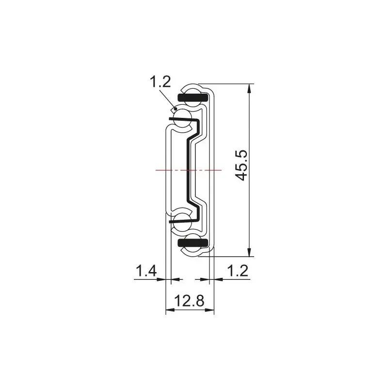COULISSE A BILLES PUSH 45 KG - FA3108122146113 - TCASYSTEM 2 COULISSE A BILLES PUSH 45 KG - FA3108122146113 - TCASYSTEM – Image 2