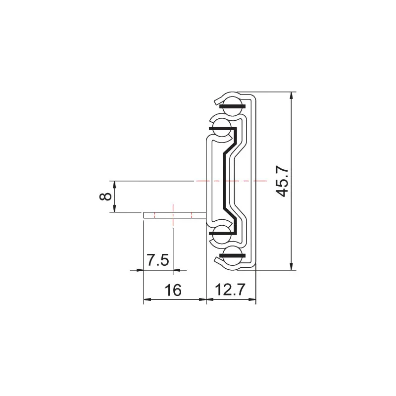 COULISSE A BILLES TELESC NOIRE FIX S/TIROIR 550M - FA3108151166113 - TCASYSTEM 2 COULISSE A BILLES TELESC NOIRE FIX S/TIROIR 550M - FA3108151166113 - TCASYSTEM – Image 2