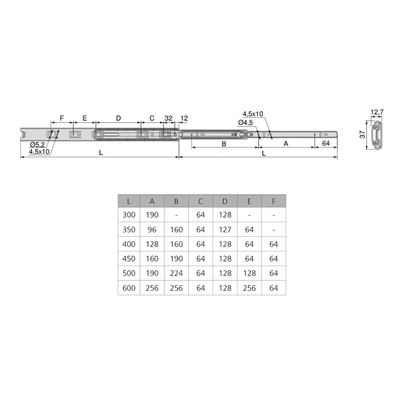 COULISSE A BILLES TELESCOPIQUE 25KGS 300MM ZG - 5073/2.30 - TCASYSTEM 2 COULISSE A BILLES TELESCOPIQUE 25KGS 300MM ZG - 5073/2.30 - TCASYSTEM – Image 2