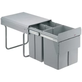 POUBELLE COULISSANTE 40L 3 SEAUX - 8011169 - WESCO