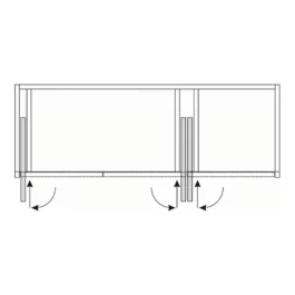 FERRURE CONCEPTA 25 1250 -1850MM POUR PORTE BOIS - 27648 - HAWA