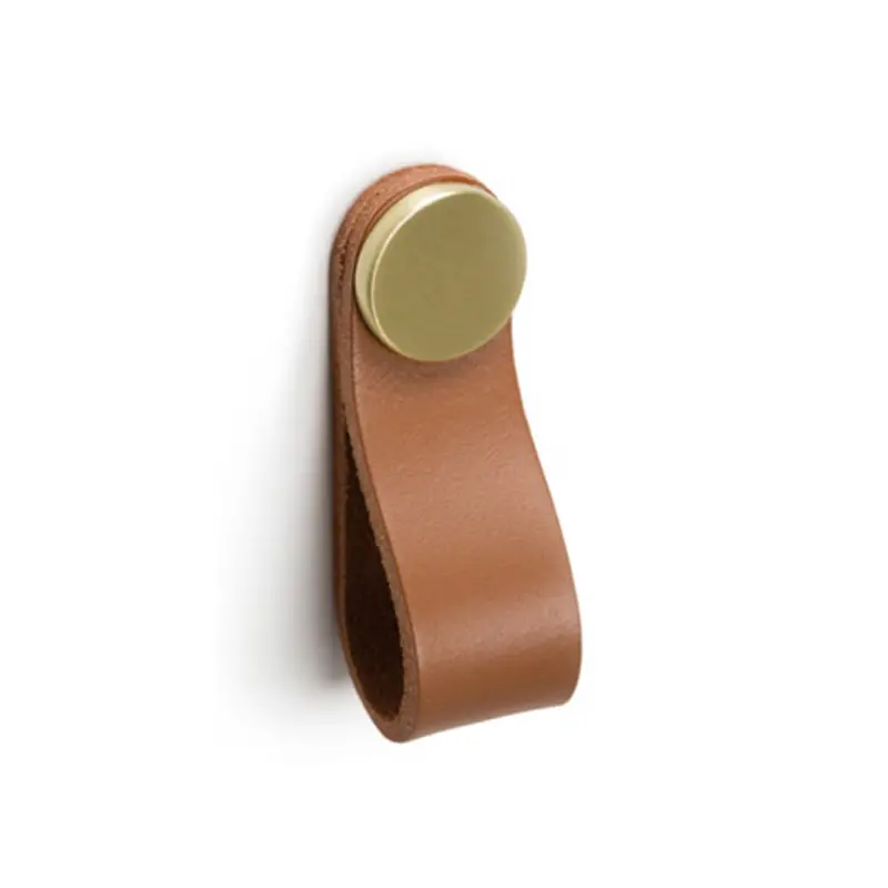 PENDANT CUIR MARRON CLAIR HT 70MM PASTILLE DORE - ITAR - FA4281515118148 1 PENDANT CUIR MARRON CLAIR HT 70MM PASTILLE DORE - ITAR - FA4281515118148