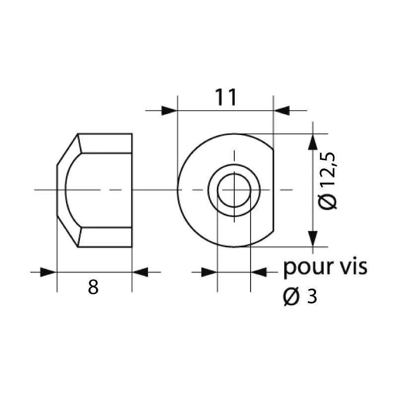 TAQUET PVC MARRON DC5 P POUR VIS DE 3,5 - DC5 P MAR - ITAR - Lot de 50 2 TAQUET PVC MARRON DC5 P POUR VIS DE 3,5 - DC5 P MAR - ITAR - Lot de 50 – Image 2