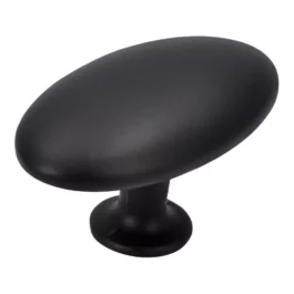 BOUTON ZAMACK OVALE NOI R MAT - 2338-64PB12 - SIRO