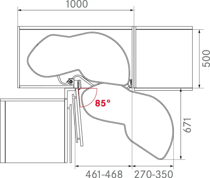 KIT LEMANS II 500 DROIT GR/CHR AMORT 650/800 CLA - 2331630005 - KESSEBOHMER 2 KIT LEMANS II 500 DROIT GR/CHR AMORT 650/800 CLA - 2331630005 - KESSEBOHMER – Image 2