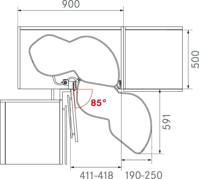 KIT LEMANS II 450 GAUCH BL/CHR AMORT 650/800 CLA - 2331560005 - KESSEBOHMER 2 KIT LEMANS II 450 GAUCH BL/CHR AMORT 650/800 CLA - 2331560005 - KESSEBOHMER – Image 2
