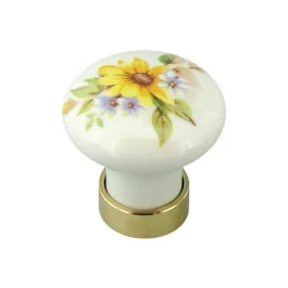 BOUTON PORCELAINE D.30 FLEUR ROSE - FA5744749114607 - TCASYSTEM