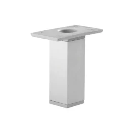 PIED CARRE 35X35 ALU HT. 150MM ANODISE ARGENT - OPES - 70440300803150