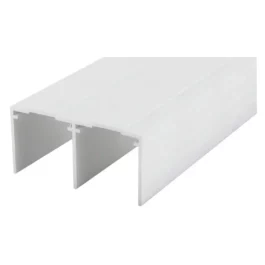 RAIL HAUT 96 PVC BLANC 2.60ML(AES)PANNEAU 16MM - RH96PVCBL 2.60 - SEED