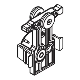 GARNITURE CLIPO 26 H IS POUR 2 PORTES - 053.3353.071 - HAWA