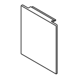 CACHE COTE PORTA 60/100 HC ALU NOIR - 042.3028.056 - HAWA