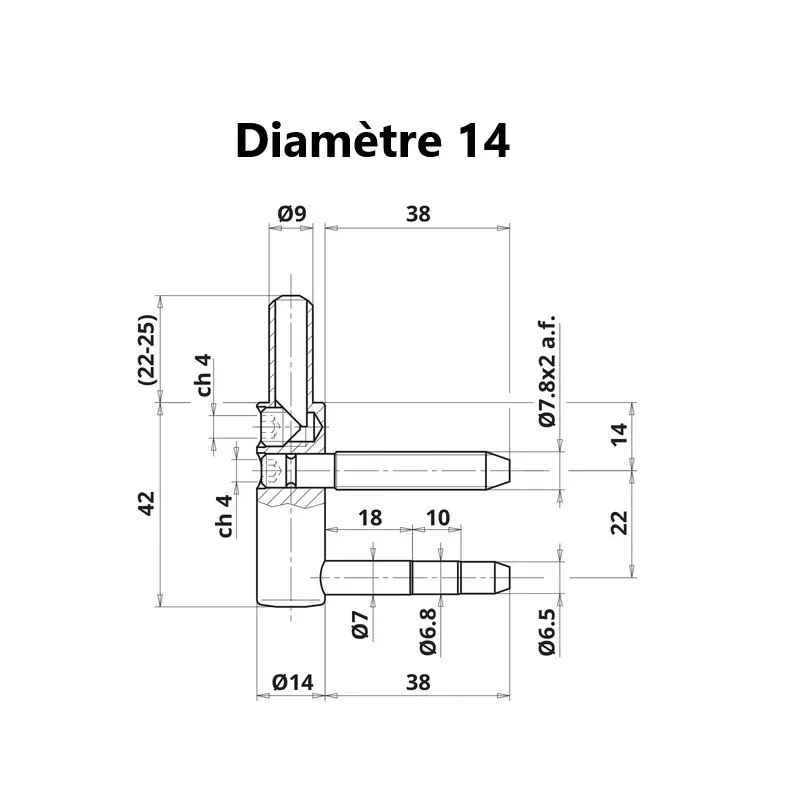 FICHE REGLABLE EXACTA MALE 14 CG495140H102 - CG495140H102 - OTLAV 2 FICHE REGLABLE EXACTA MALE 14 CG495140H102 - CG495140H102 - OTLAV – Image 2