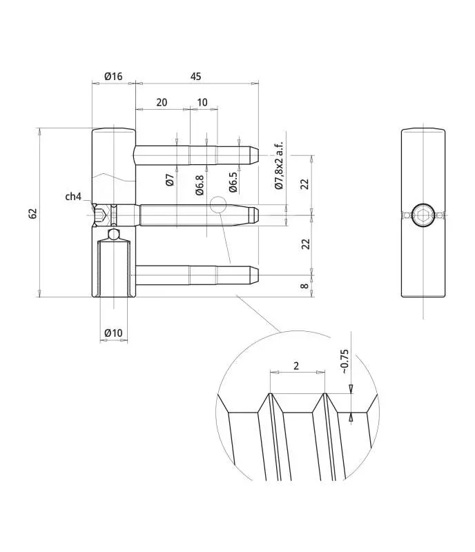 FICHE FEMELLE URSUS 495 3D D16 BLANC 9016 - CF4951609P20 - OTLAV 1 FICHE FEMELLE URSUS 495 3D D16 BLANC 9016 - CF4951609P20 - OTLAV