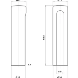CACHE URSUS 838 D17 BLANC 9016 - GC8381709P02 - OTLAV