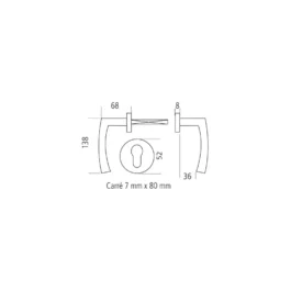 ENS/ROS TROND EP35-45 INOX F69 CLE I - 2795249 - HOPPE