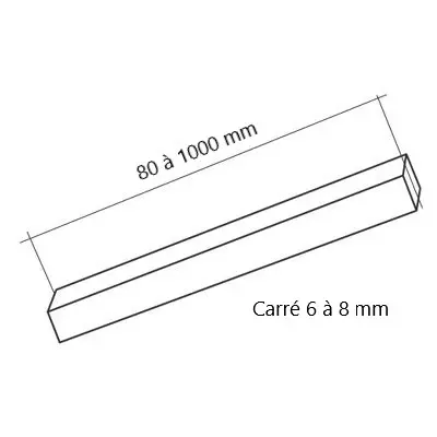 TIGE CARRE NON PERCEE 7X1000 BRUTE - 34-1001-4700 - GENERIQUE 2 TIGE CARRE NON PERCEE 7X1000 BRUTE - 34-1001-4700 - GENERIQUE – Image 2