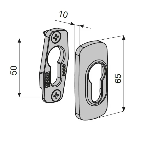 ROSACE POUR BEQUILLE DOUBLE HORUS 2100C G6 - 2100C_G6 - FAPIM 2 ROSACE POUR BEQUILLE DOUBLE HORUS 2100C G6 - 2100C_G6 - FAPIM – Image 2