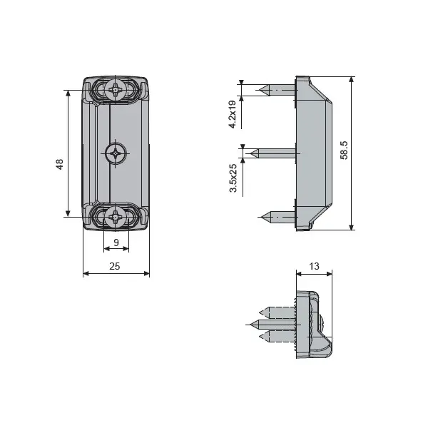 GACHE OLTRE FLEUR + RECOUV 0-11MM NOIR 9005 - 8529A_37 - FAPIM 2 GACHE OLTRE FLEUR + RECOUV 0-11MM NOIR 9005 - 8529A_37 - FAPIM – Image 2