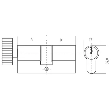 CYL RX 90 60X30B BOUTON NICK VARIE 5 CLES - 6444B - IFAM 2 CYL RX 90 60X30B BOUTON NICK VARIE 5 CLES - 6444B - IFAM – Image 2
