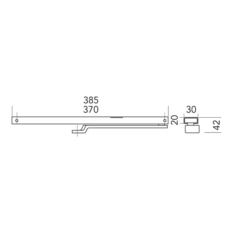 BRAS COULISSE TS 1500G - 101885 - GEZE 1 BRAS COULISSE TS 1500G - 101885 - GEZE