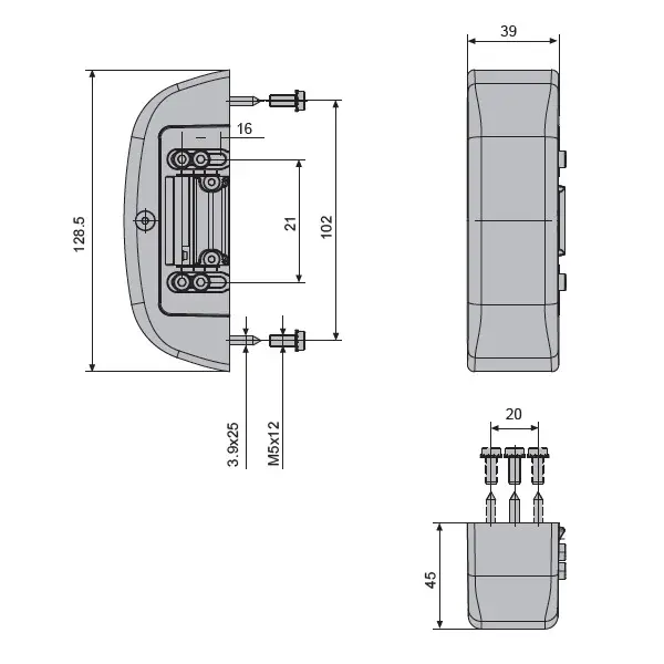 GACHE ELECTRIQUE OLTRE 12V EMM GRIS G6 - 8520A_G6 - FAPIM 2 GACHE ELECTRIQUE OLTRE 12V EMM GRIS G6 - 8520A_G6 - FAPIM – Image 2