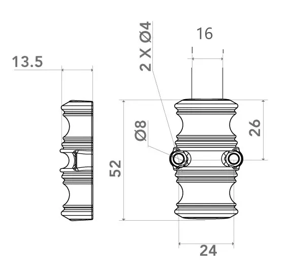 PASSANT INTERMEDIAIRE TRINGLE CREM NOIR (VIS NON FOURNIES) - GENERIQUE - BDCO04CACO33 2 PASSANT INTERMEDIAIRE TRINGLE CREM NOIR (VIS NON FOURNIES) - GENERIQUE - BDCO04CACO33 – Image 2