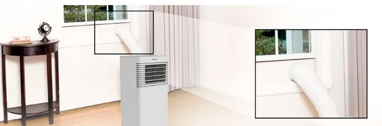 INFINITON PACPK17W Climatiseur 7000 BTU, convient pour pièces de 12-15 m², classe d'efficacité énergétique A, minuterie, 3 niveaux de puissance, mode veille, déshumidificateur, kit d'installation 5 INFINITON PACPK17W Climatiseur 7000 BTU, convient pour pièces de 12-15 m², classe d'efficacité énergétique A, minuterie, 3 niveaux de puissance, mode veille, déshumidificateur, kit d'installation – Image 5
